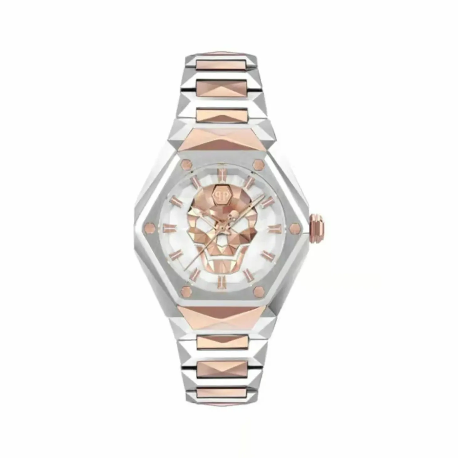 Philipp Plein Damen Uhr „The Skull Spikes Lady“ PWADA0624 Roségold / Silber 40 mm