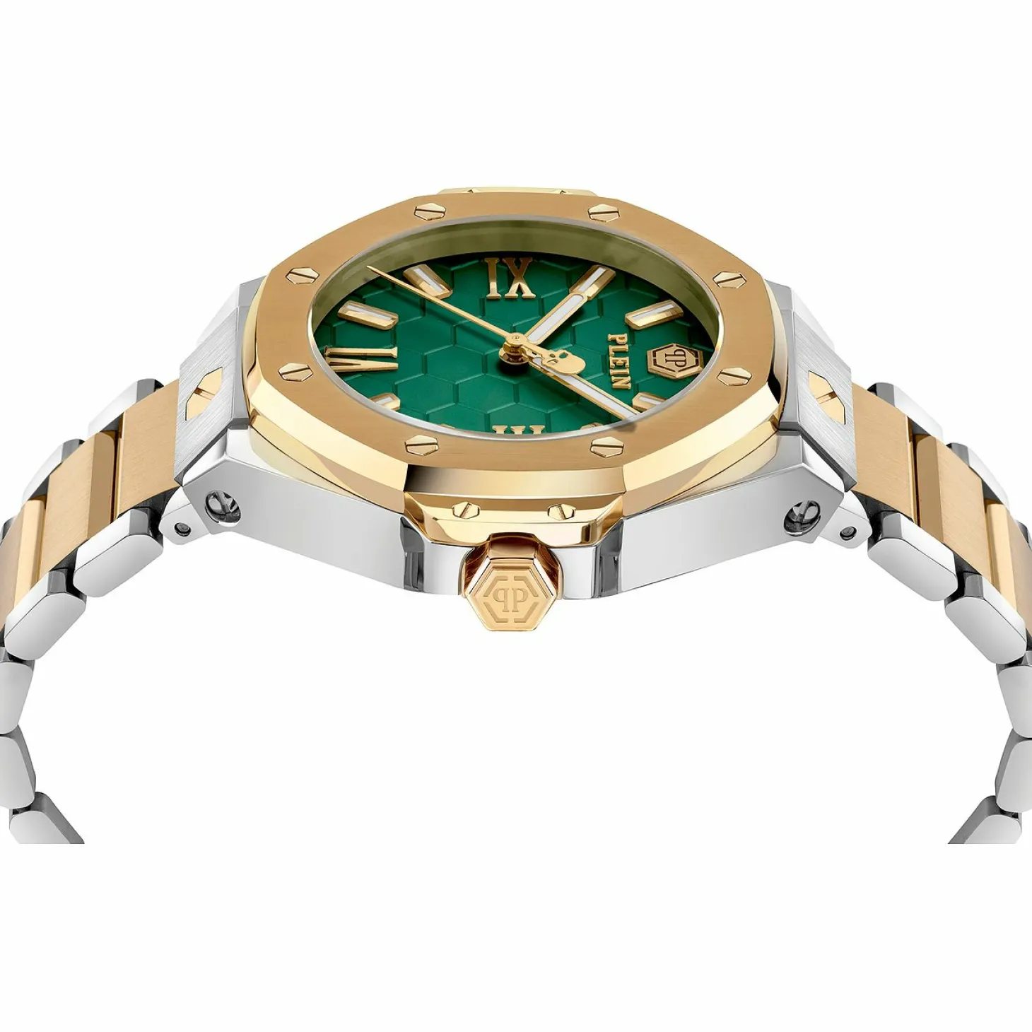 Philipp Plein Damen-Armbanduhr PWBDA0724 Grün / Bicolor