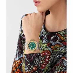 Philipp Plein Damen-Armbanduhr PWBDA0724 Grün / Bicolor