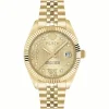 Philipp Plein Damenuhr Date Superlative Crystal PWYFA0425 Gold Edelstahl 34 mm