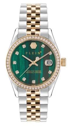 Philipp Plein Damenuhr Date Superlative Bicolor/grün