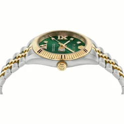 Philipp Plein Damenuhr Date Superlative Crystal PWYFA0225 34 mm Gold/Grün Edelstahl