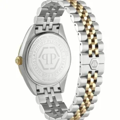 Philipp Plein Damenuhr Date Superlative Crystal PWYFA0225 34 mm Gold/Grün Edelstahl