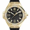 Philipp Plein Damenuhr Lady Royal PWBDA0424 Gold Schwarz 39 mm Silikonarmband