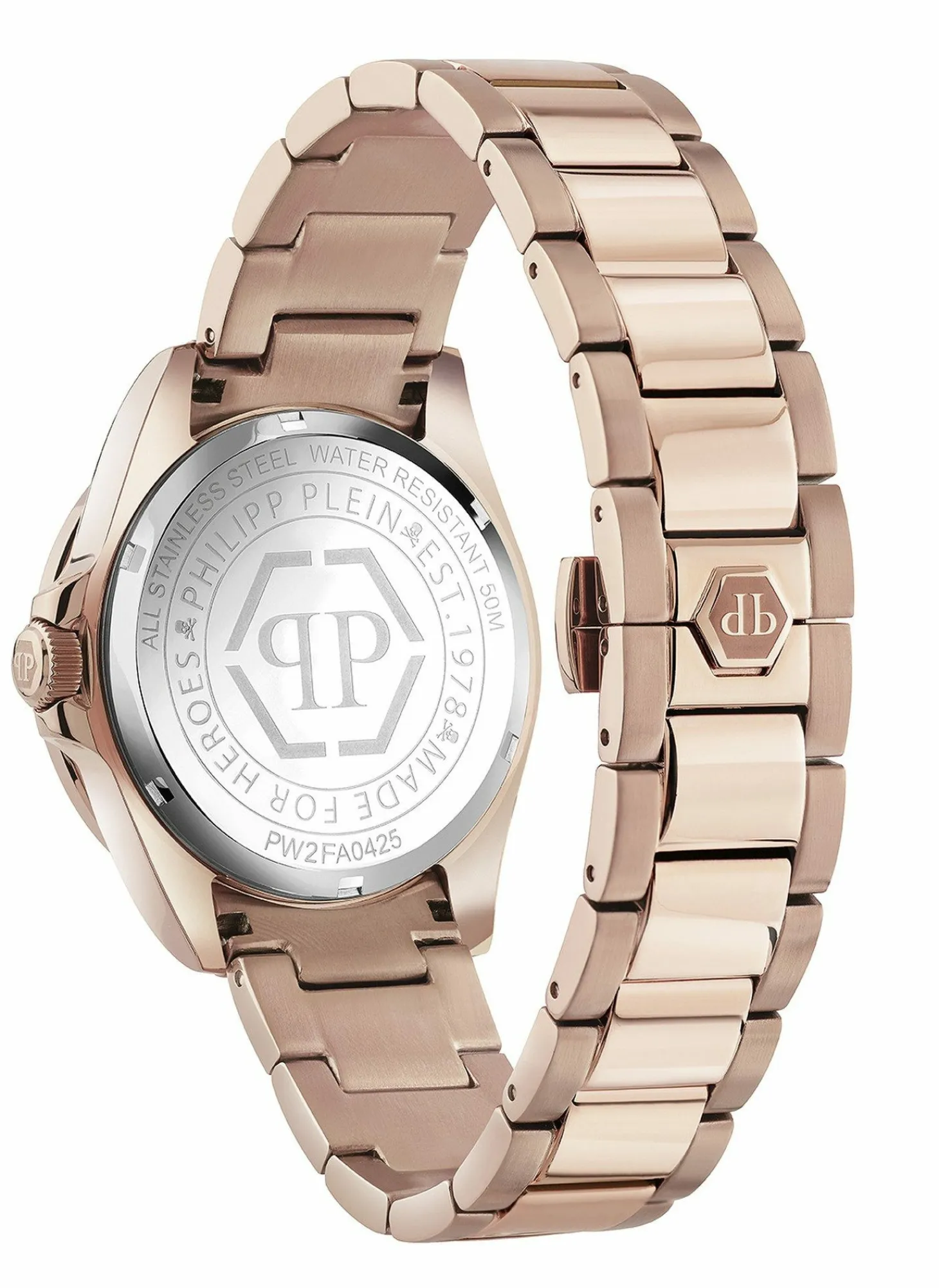 Philipp Plein Damenuhr LADY Empire PW2FA0425 Roségold Kristall Edelstahl 39 mm
