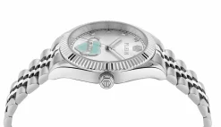 Philipp Plein Damenuhr Plein Valentine PW2BA1125 Edelstahl 38 mm Silber
