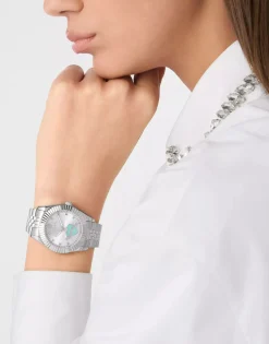 Philipp Plein Damenuhr Plein Valentine PW2BA1125 Edelstahl 38 mm Silber