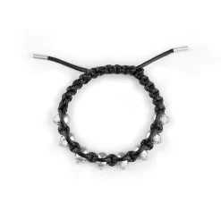 Philipp Plein Herren Armband Textil Edelstahl 3D Skull