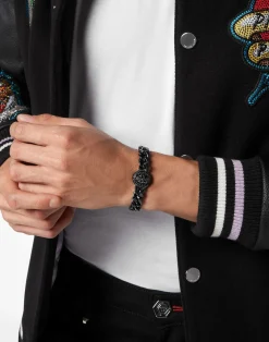 Philipp Plein Herren Armband Armkette Edelstahl 3D Skull