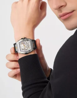 Philipp Plein Herren Automatikuhr The $keleton 2.0 PWJFA0825 Edelstahl 44 mm Multicolor