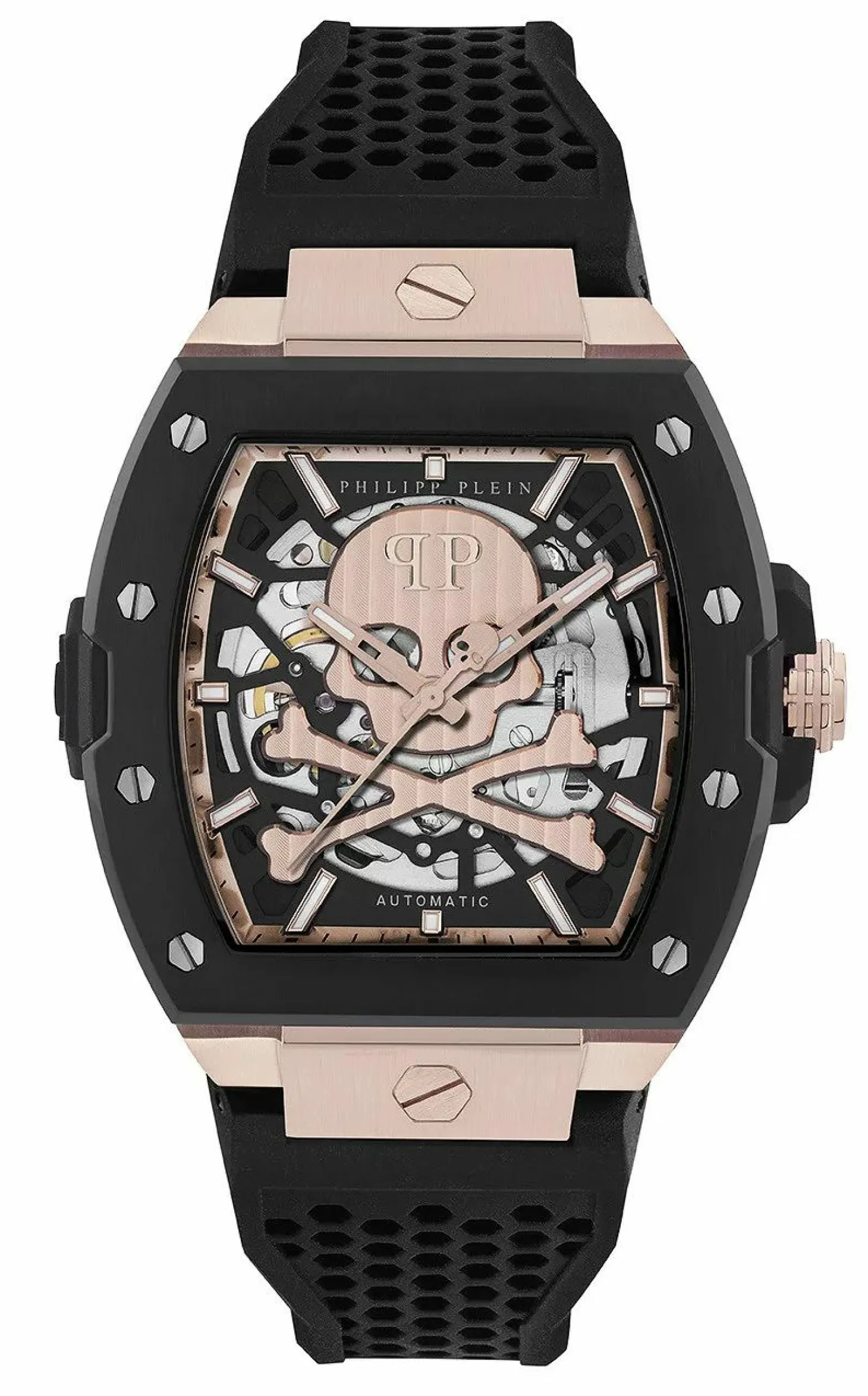 Philipp Plein Herren Automatikuhr The $keleton 2.0 PWJFA0225 Schwarz Edelstahl 44 mm