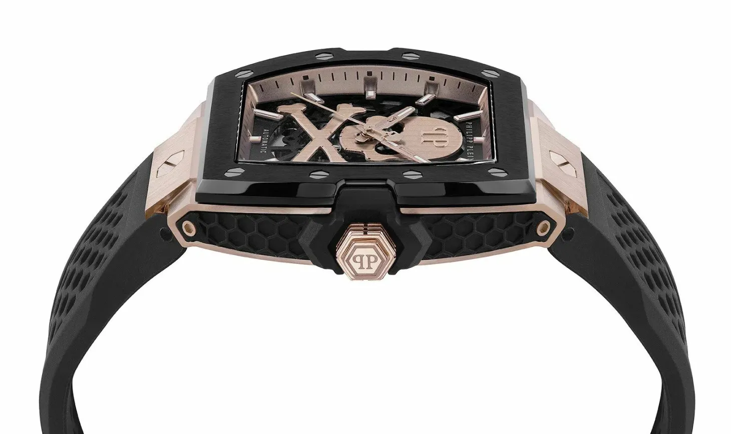 Philipp Plein Herren Automatikuhr The $keleton 2.0 PWJFA0225 Schwarz Edelstahl 44 mm