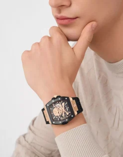 Philipp Plein Herren Automatikuhr The $keleton 2.0 PWJFA0225 Schwarz Edelstahl 44 mm