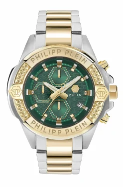 Philipp Plein Herren Chronograph The $kull PWWFA0525 Edelstahl / Two-Tone 44 mm