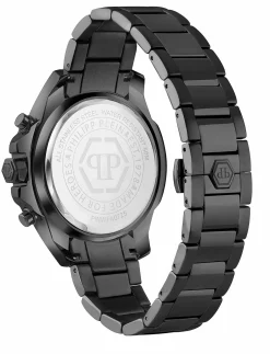 Philipp Plein Herren Chronograph The $kull PWWFA0725 IP Black Edelstahl 44 mm