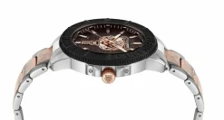 Philipp Plein Herren Uhr City Rush PSAEA0924 Bicolor Edelstahl Silber / Rosegold