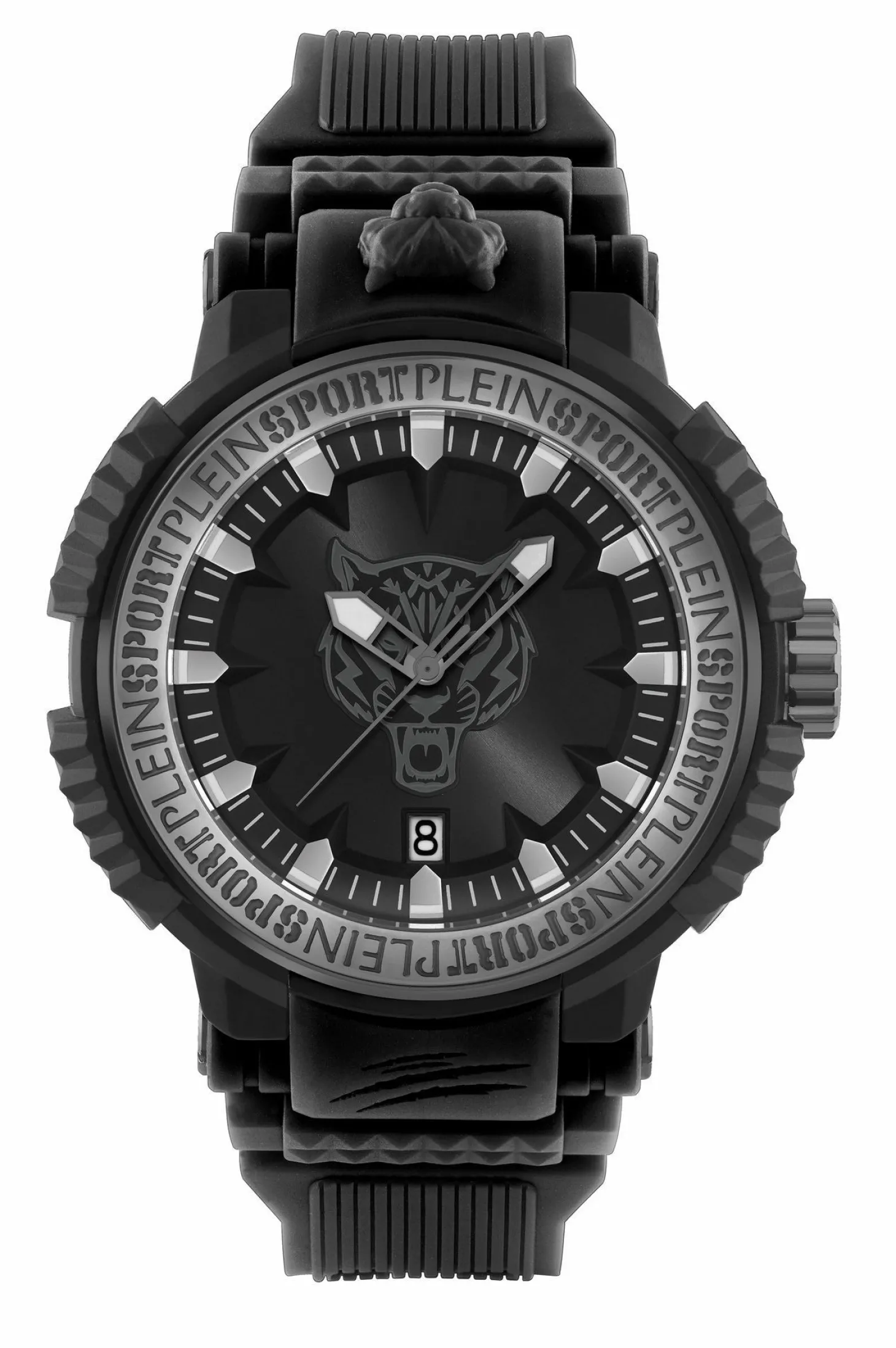 Philipp Plein Herren Uhr Tiger Power PSEDA0324 Schwarz Kunststoff 45 mm