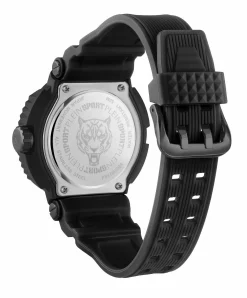 Philipp Plein Herren Uhr Tiger Power PSEDA0324 Schwarz Kunststoff 45 mm