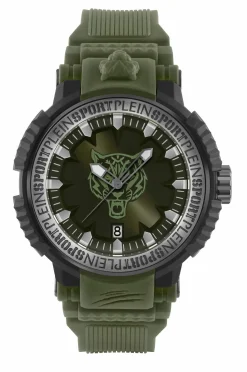 Philipp Plein Herren Uhr Tiger Power PSEDA0524 Grün/Synthetic 45 mm