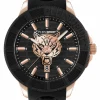 Philipp Plein Herrenuhr City Rush PSAEA0224 Silikon Schwarz Rose-Gold 45 mm