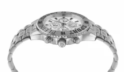 Philipp Plein Herrenuhr Quarz Chronograph Silber Edelstahl PSMEA0424