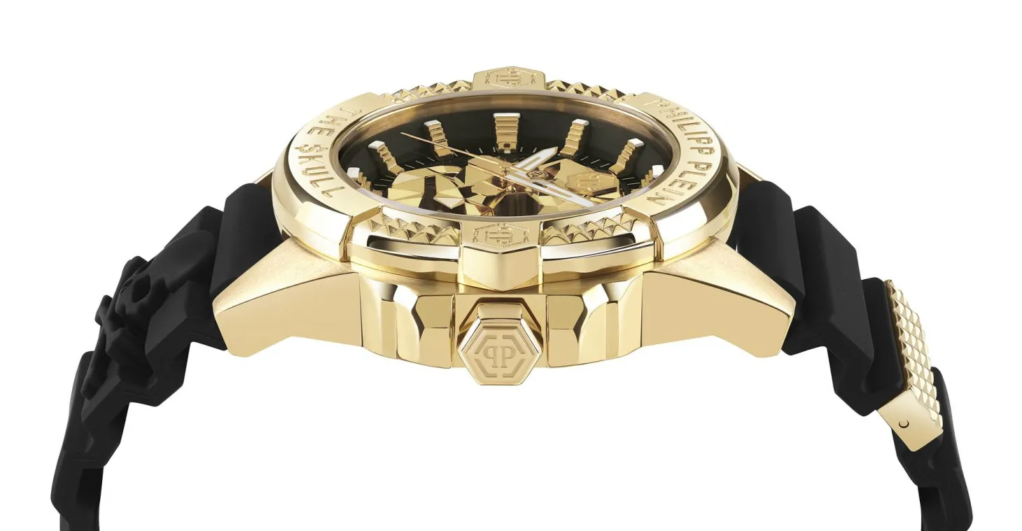 Philipp Plein Herrenuhr The $kull Titan Gold PWAAA0221