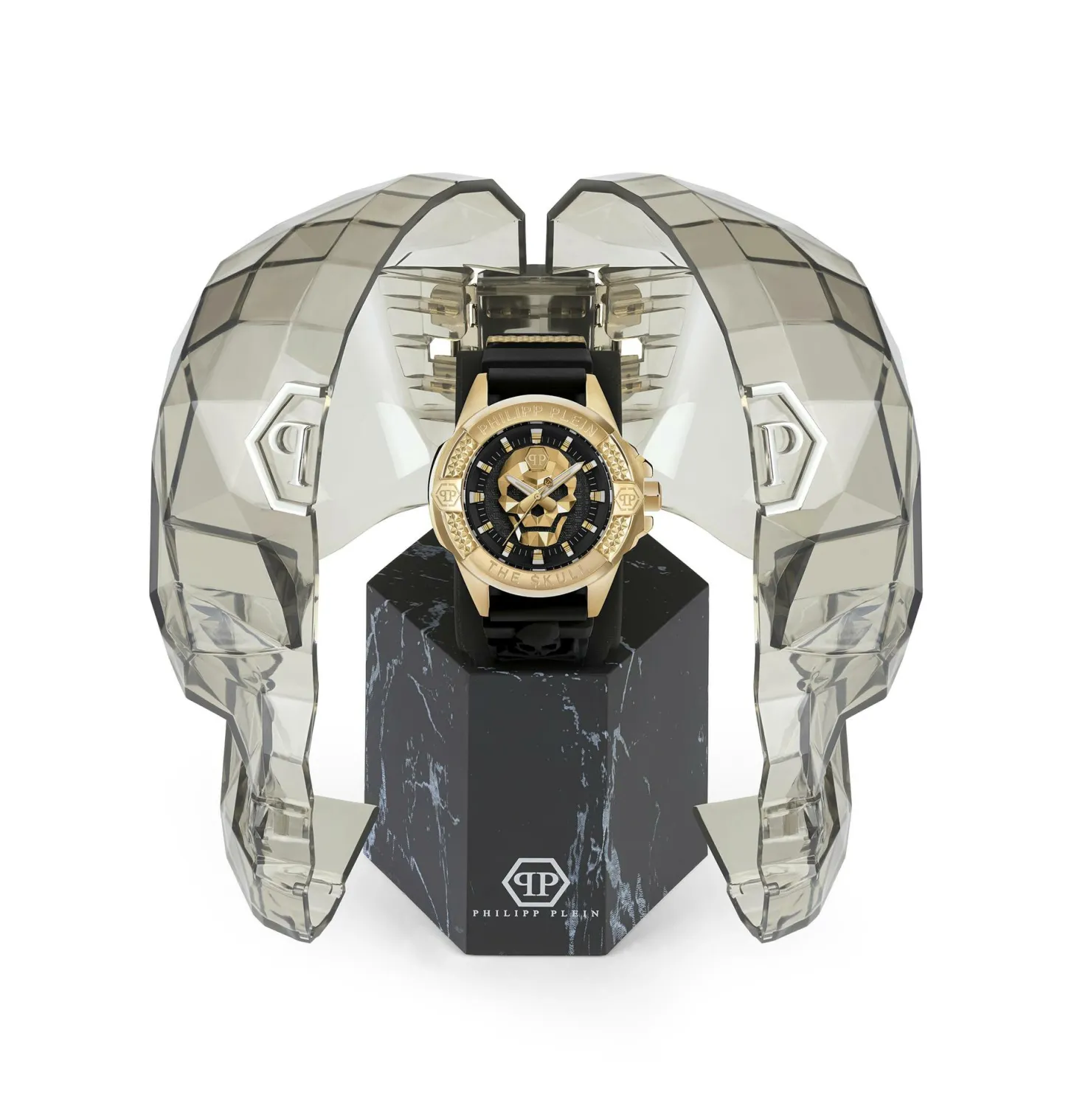 Philipp Plein Herrenuhr The $kull Titan Gold PWAAA0221