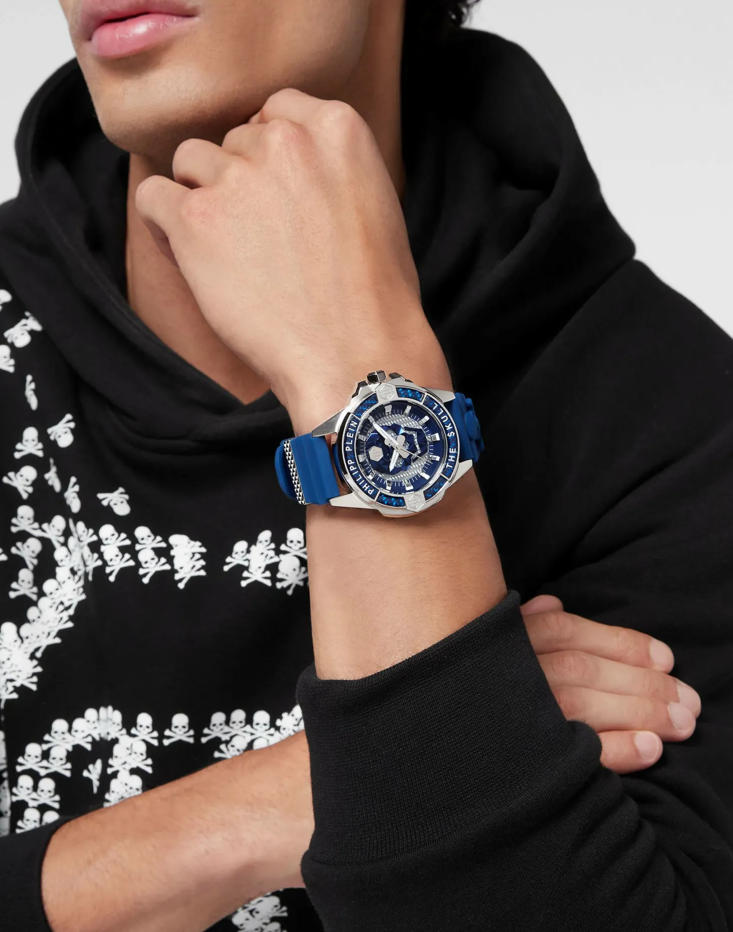 Philipp Plein Herrenuhr The $kull Carbon Fiber