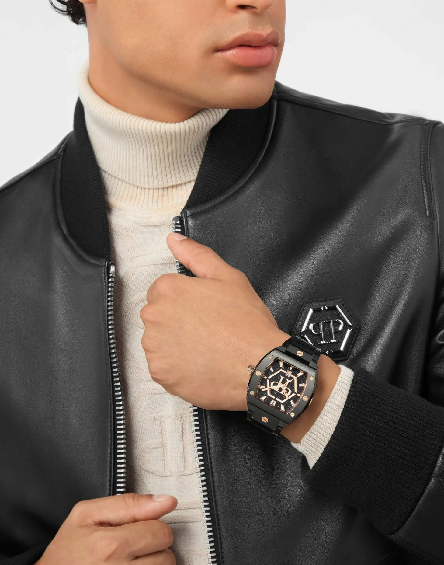 Philipp Plein Herrenuhr The Hexagon Phantom Schwarz PWPUA1025