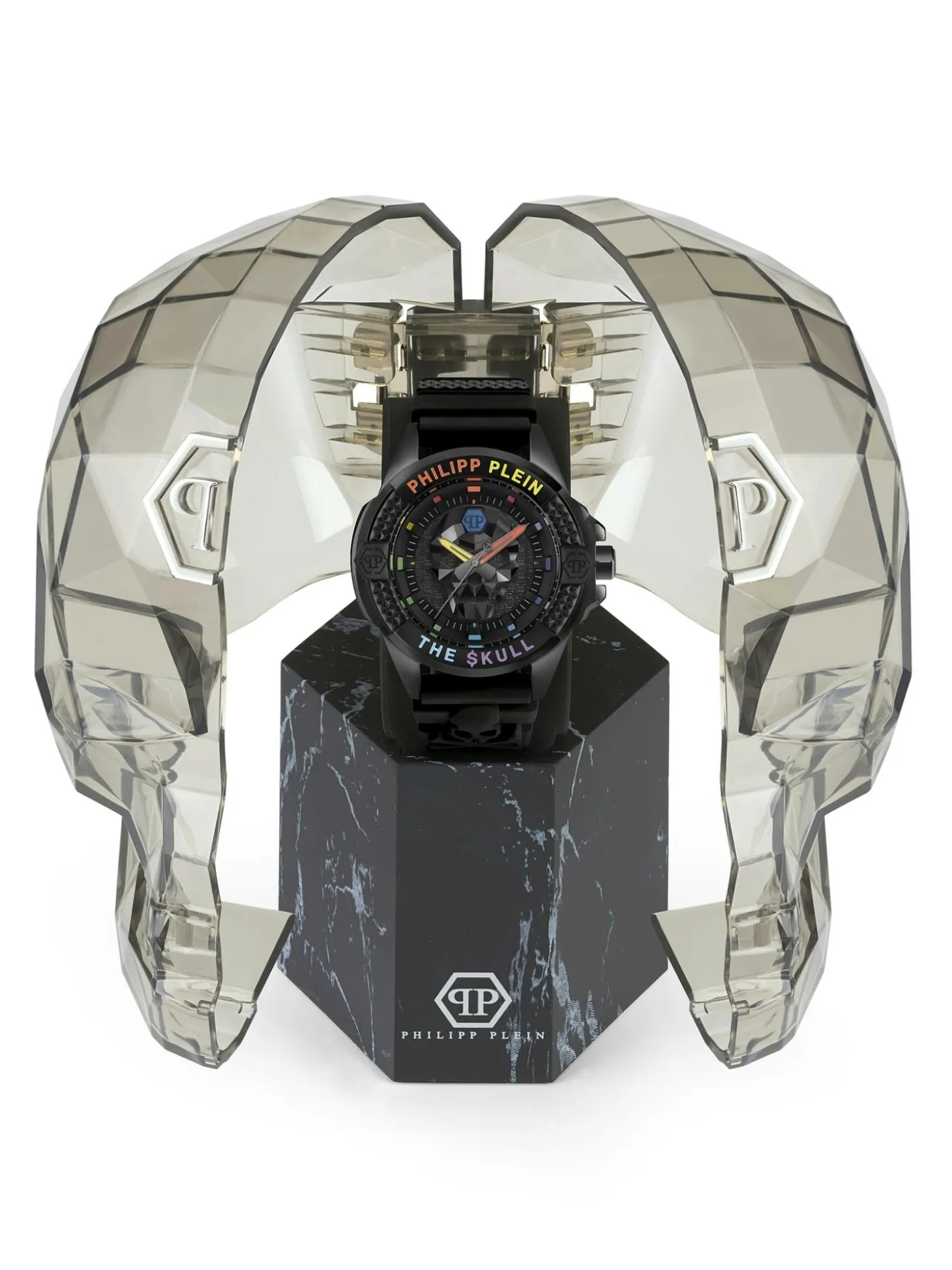 Philipp Plein Herrenuhr The $kull Titan Crystal Rainbow PWAAA1121