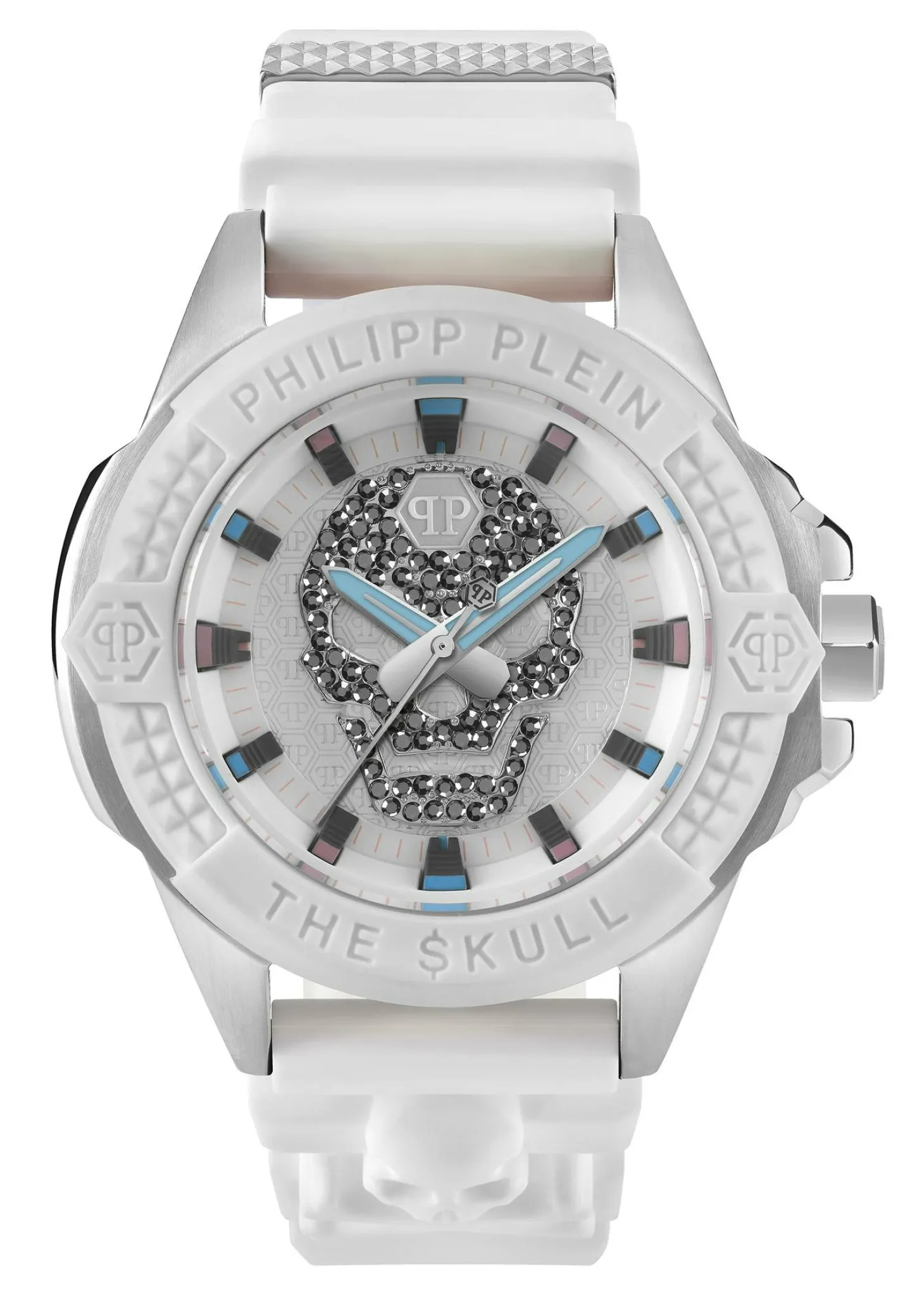 Philipp Plein Herrenuhr The $kull Titan Crystal Weiß PWAAA1521