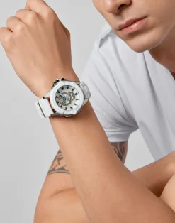 Philipp Plein Herrenuhr The $kull Titan Crystal Weiß PWAAA1521