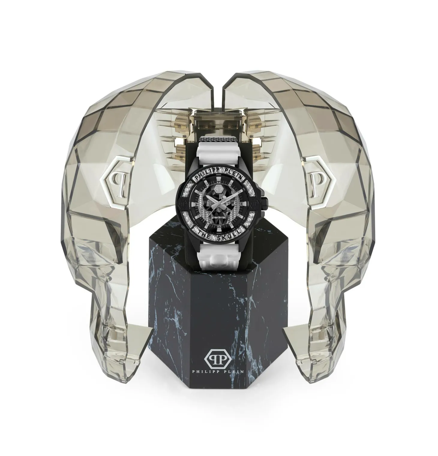 Philipp Plein Herrenuhr The $kull Carbon Fiber