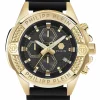 Philipp Plein Herrenuhr The $kull Chrono Schwarz/Gold PWWFA0225
