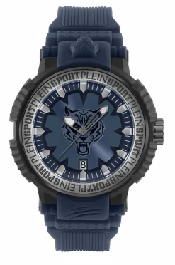 Philipp Plein Herrenuhr Tiger Power PSEDA0624 Schwarz Blau Kunststoff 45 mm
