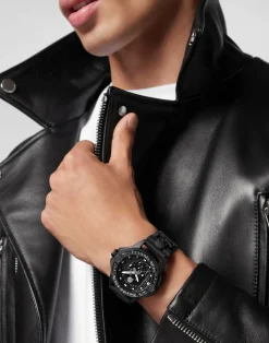 Philipp Plein Herrenuhr The $kull Carbon Fiber