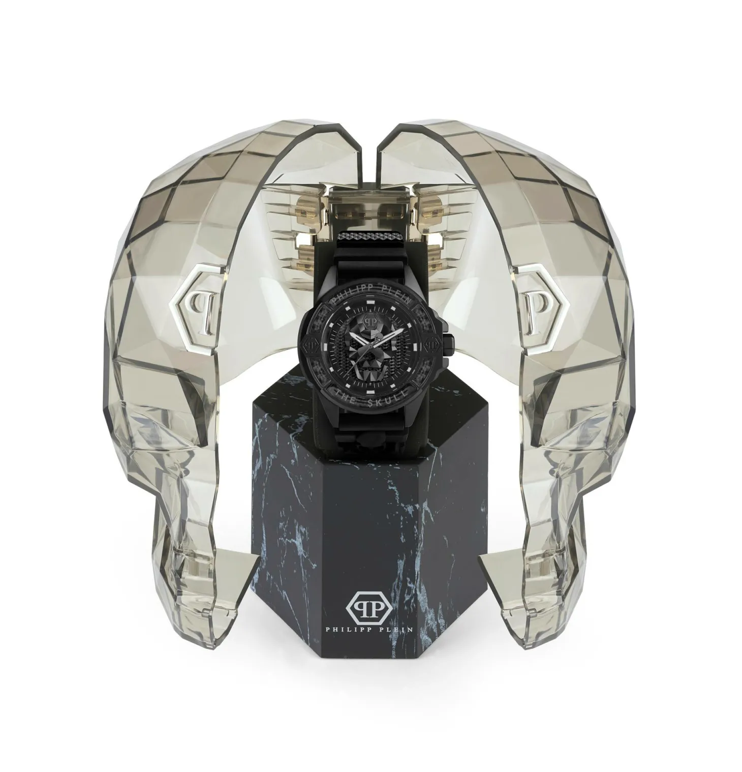 Philipp Plein Herrenuhr The $kull Carbon Fiber