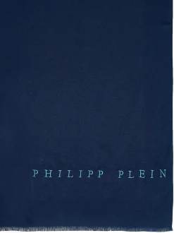 Philipp Plein Schal Halstuch Stola mit gesticktem Logo