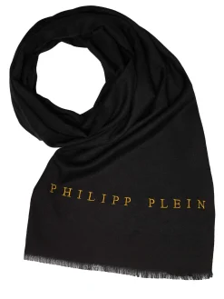 Philipp Plein Schal Halstuch Stola mit gesticktem Logo