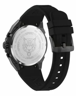 Philipp Plein Uhr Herren Urban Pulse PSFDA0324 Schwarz / IP‑Black / Silikon