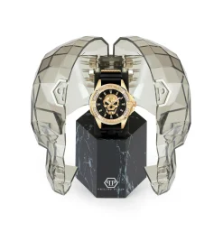 Philipp Plein Unisex Uhr The $kull Genderless Crystal Titan Gold
