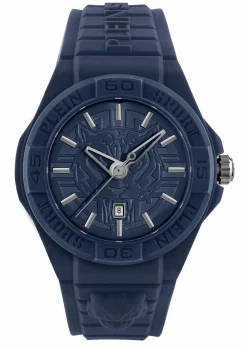 Philipp Plein Unisex Uhr New Fearless PSHDA0424 Blau Silikon/Kunststoff 46 mm