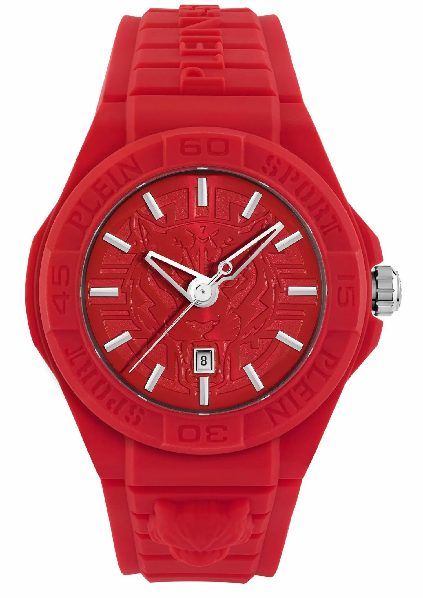 Philipp Plein Unisex Uhr New Fearless PSHDA0224 Rot Kunststoff 46 mm