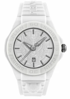 Philipp Plein Unisex Uhr New Fearless PSHDA0324 Weiß Kunststoff 46 mm