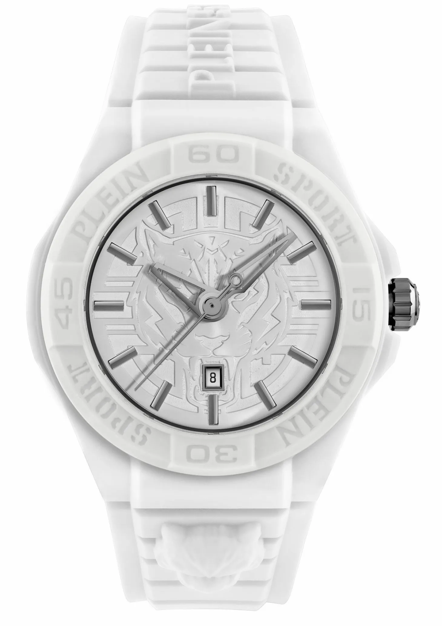 Philipp Plein Unisex Uhr New Fearless PSHDA0324 Weiß Kunststoff 46 mm