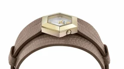 Philipp Plein Damen Armbanduhr LA JUNGLE DE PLEIN Leder PW6FA0325 Orange/Taupe