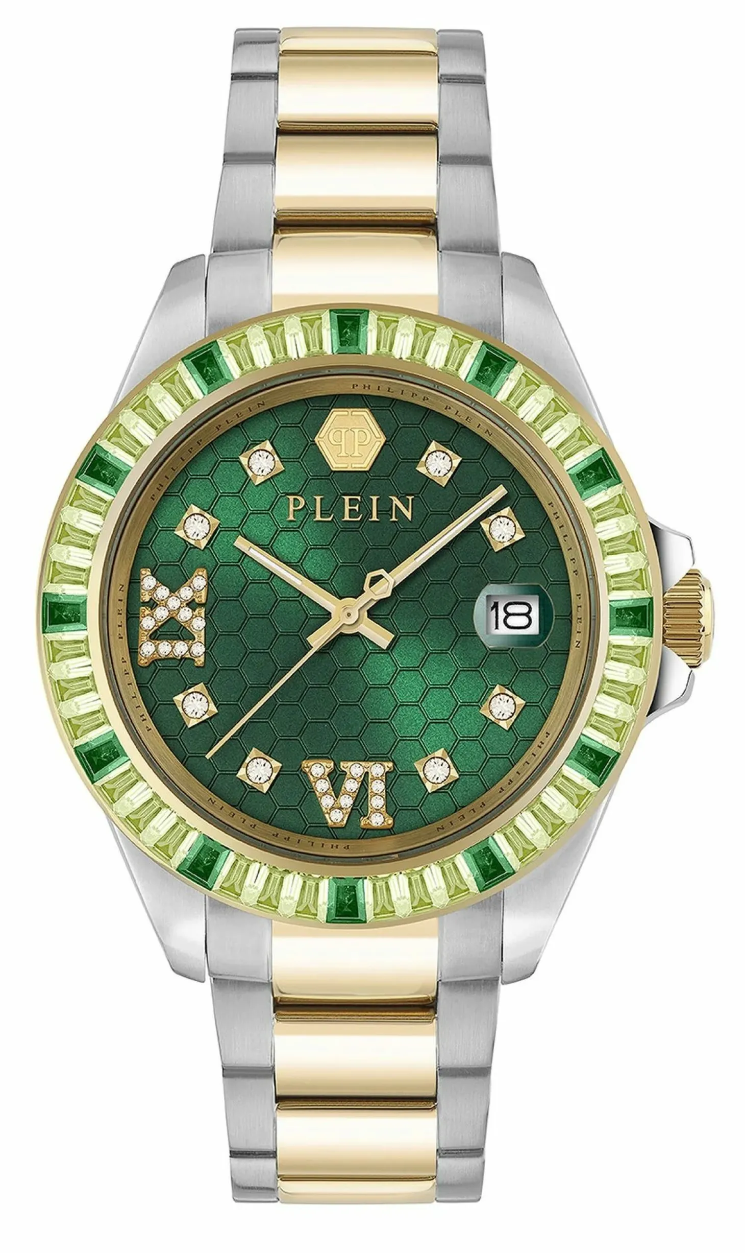 Philipp Plein Damenuhr Lady Empire PW2FA0225 Gold / Grün (Edelstahl)