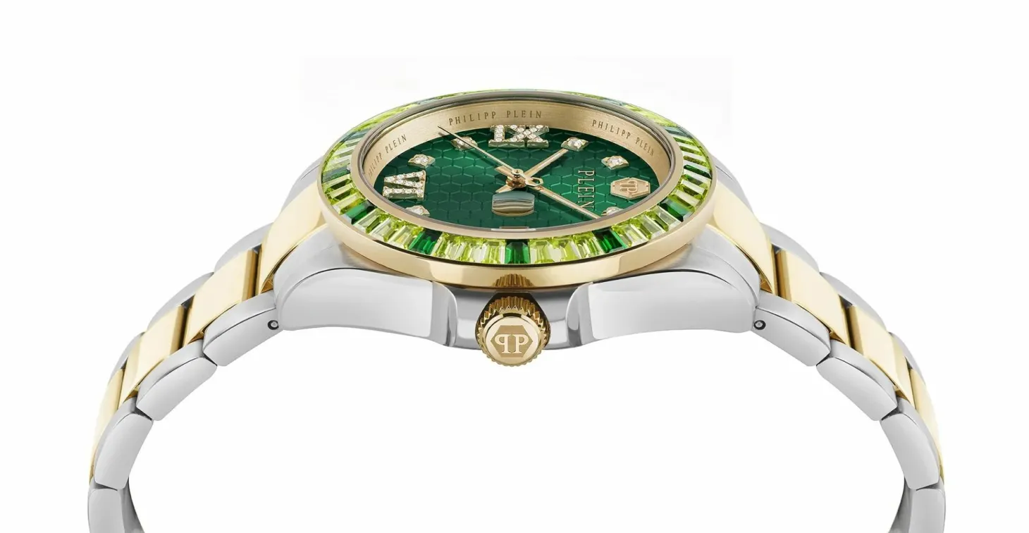 Philipp Plein Damenuhr Lady Empire PW2FA0225 Gold / Grün (Edelstahl)