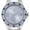Philipp Plein Damenuhr Lady Empire PW2FA0125 Silber / Blau (Edelstahl)