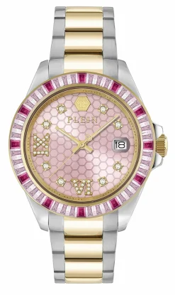 Philipp Plein Damenuhr Lady Empire PW2FA0325 Silber, Gold / Rosa (Edelstahl)